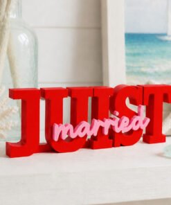 Alternative view of JUIST married – 3D-Schriftzug zum Aufstellen