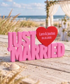 Just married - 3D Buchstaben - personalisiert