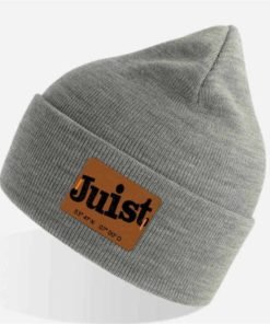 beanie patch juist grau
