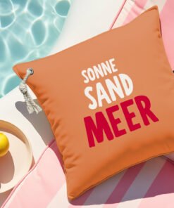 kissen outdoor sonne sand meer orange
