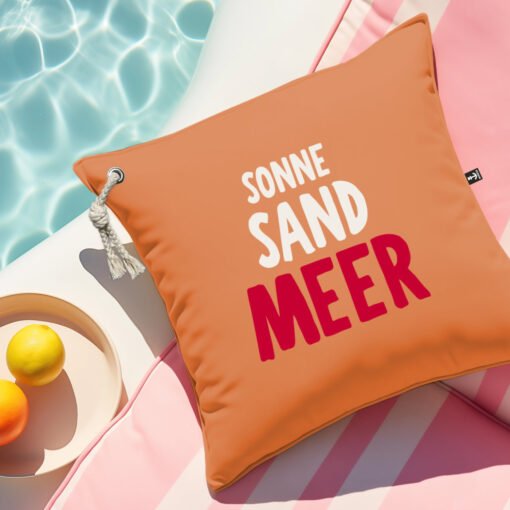 kissen outdoor sonne sand meer orange