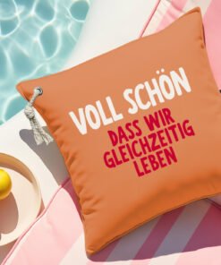 kissen outdoor voll schoen orange