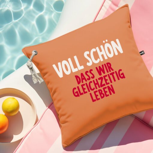 kissen outdoor voll schoen orange