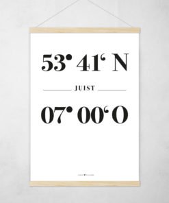 Alternative view of Poster Koordinaten Juist